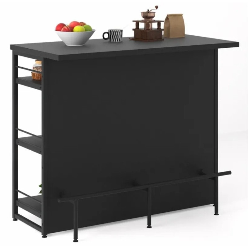 Kitchen island with 3 shelves