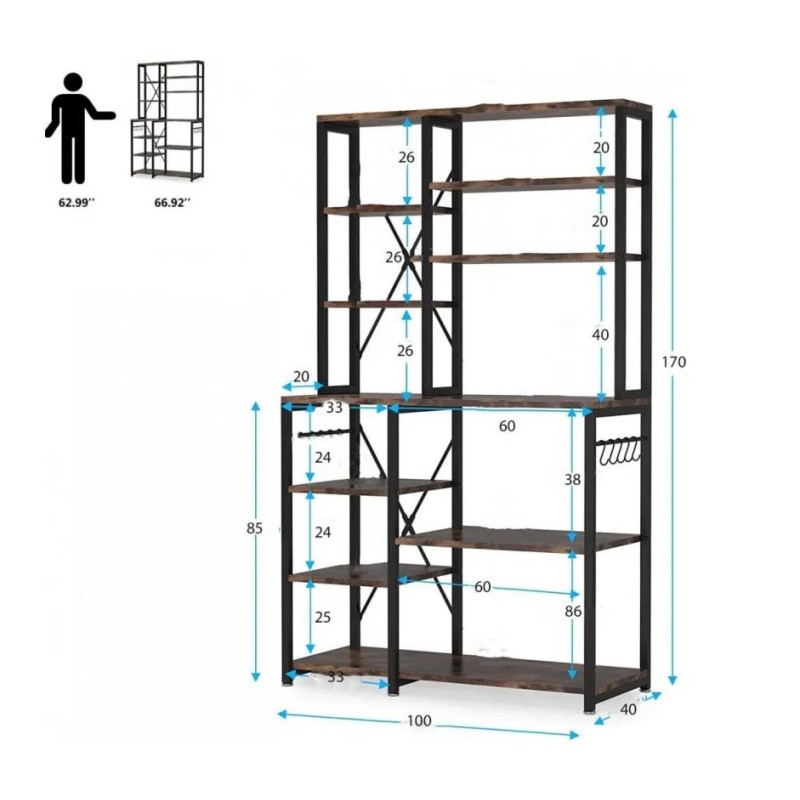 The 10-tier kitchen rack is a simple solution for organization