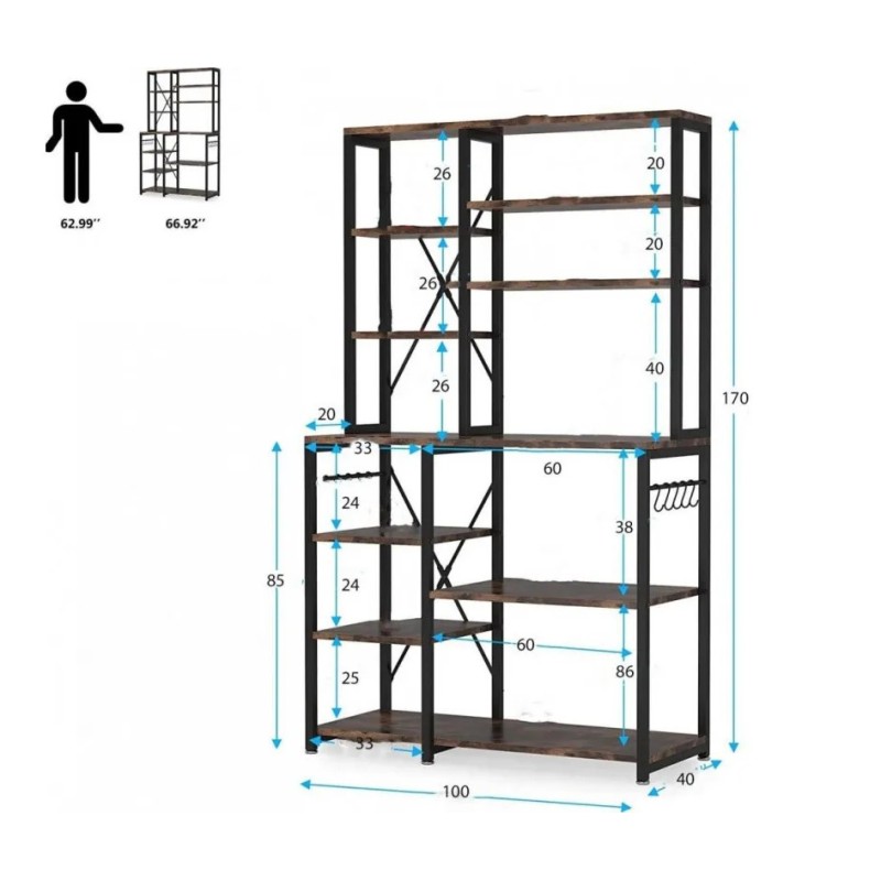 Стелаж кухонний 10-ярусний — просте рішення для організації
