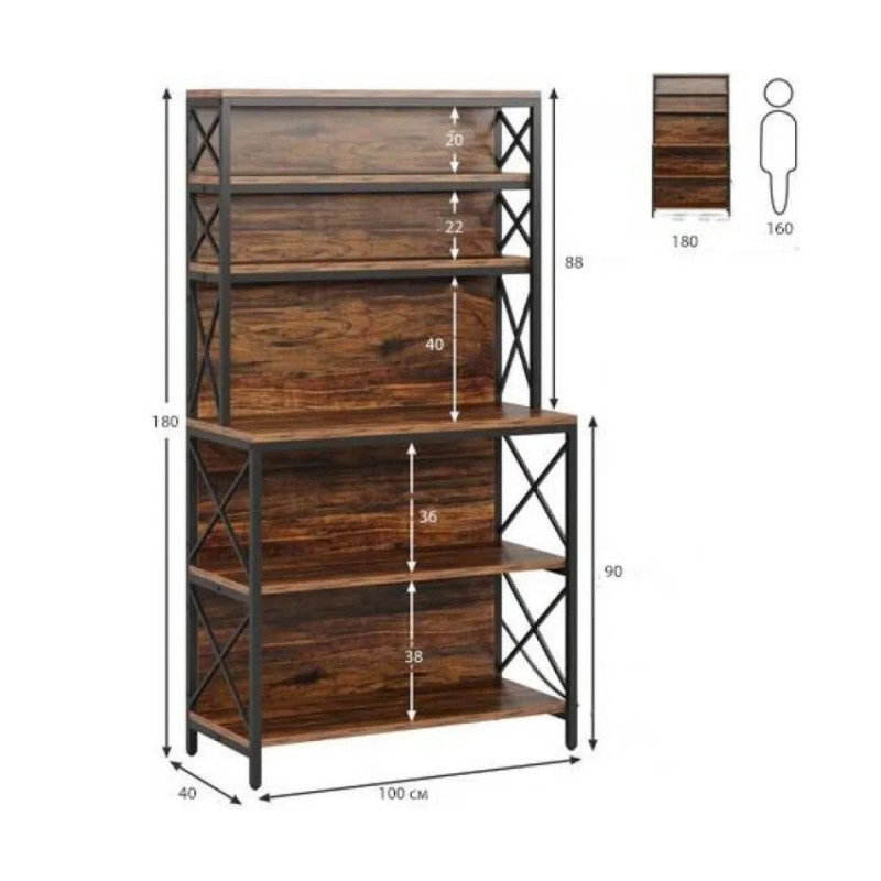 Tribesigns 8 rack-stand 180×100×40 cm—strong organization