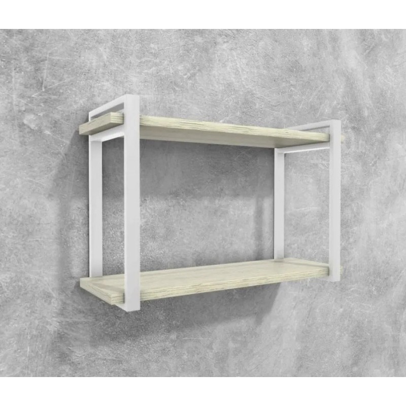 Настінна полиця Айсберг Лофт 80/2 (Білий каркас)