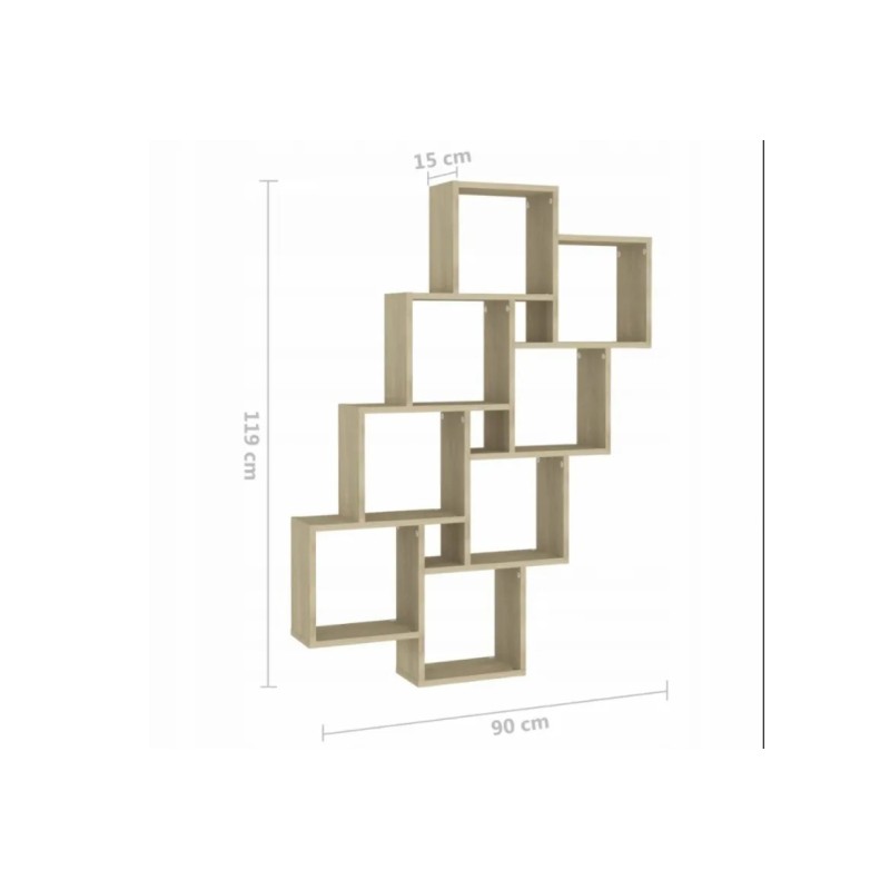 Полиця VidaXL 90×15 см дуб Сонома