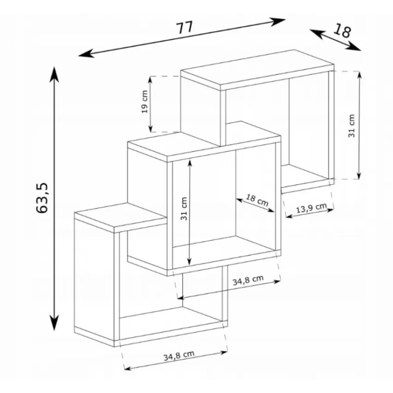 Полиця Daga D-30 дуб Сонома