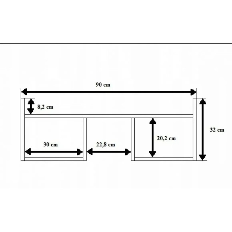 Підвісна настінна полиця Луна для книг
