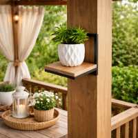 Настінна полиця, чорний лофт