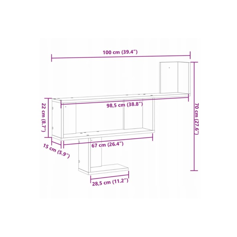 Універсальна настінна полиця