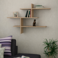 Настінна полиця для книг LEO Oak