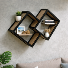 Настінна книжкова полиця TETRIS-2 loft