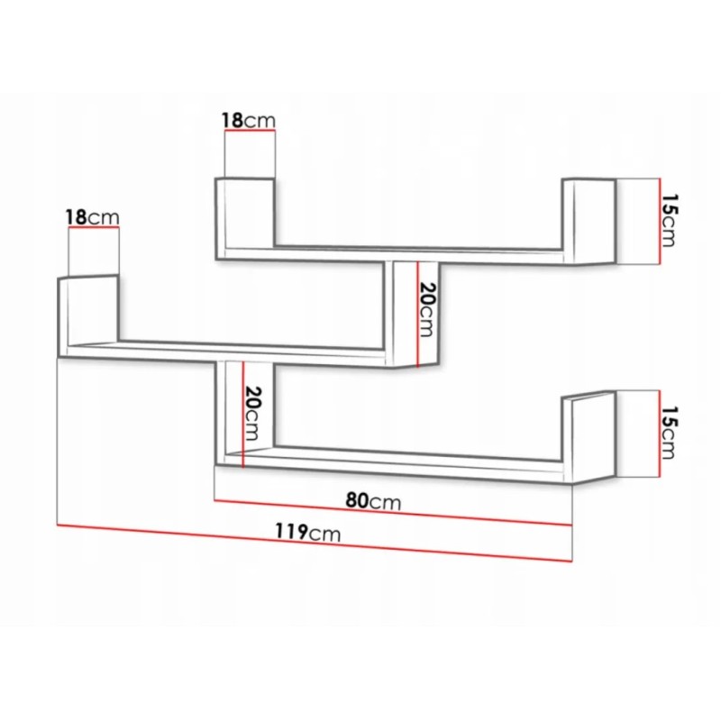 Книжкова полиця POLA біла