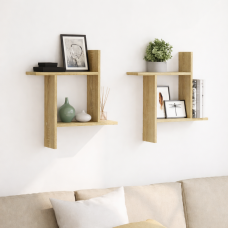 Two wall shelves, sonoma oak