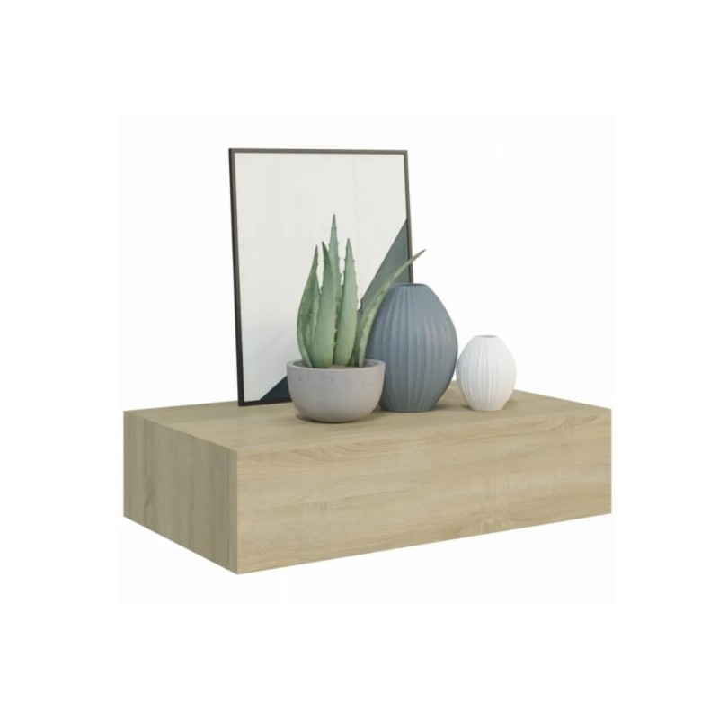 Елегантна підвісна полиця з шухлядою дуб сонома