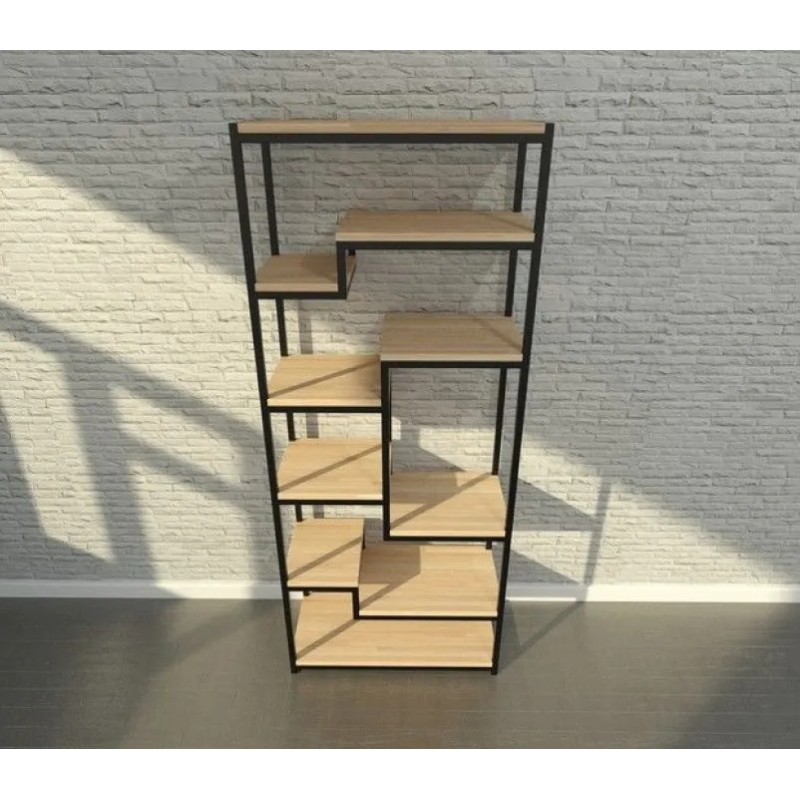 Loft стелаж для офісу з дсп та металу — 170×70×32 см