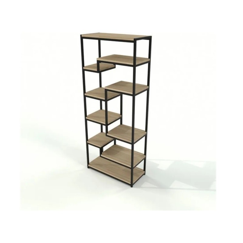 Loft стелаж для офісу з дсп та металу — 170×70×32 см