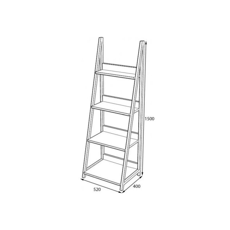 Офісний стелаж leober у стилі Loft — 52×40×150 см