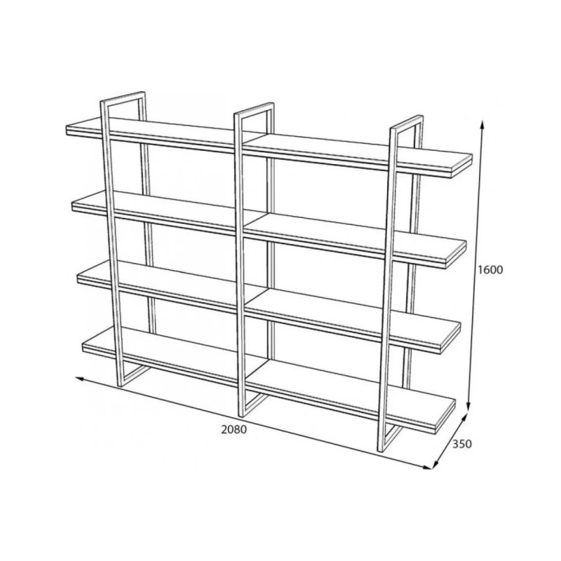 Loft стелаж в офіс