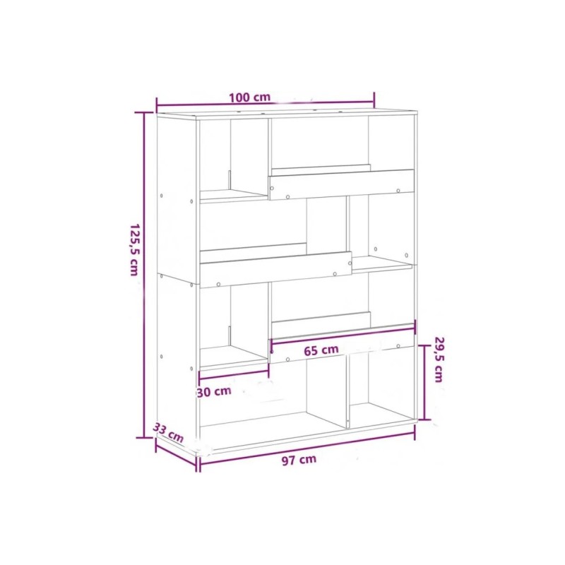 Стелаж MSM — стильний відкритий стелаж для дому чи офісу