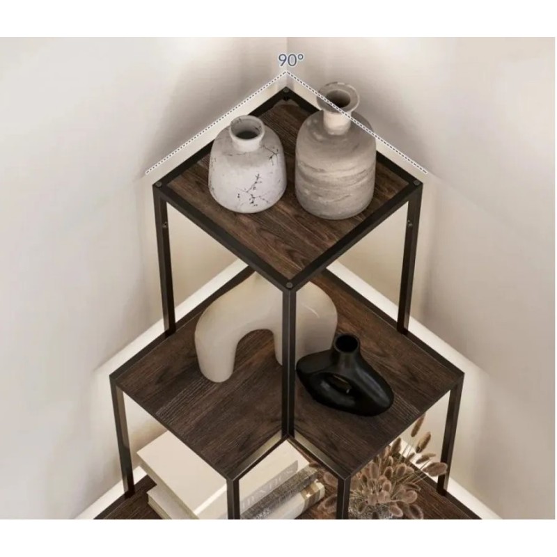 Кутовий стелаж Annalotta 167,5×30×30 см — сучасний мінімалістичний дизайн