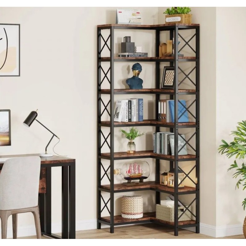 Стелаж кутовий, чорний метал