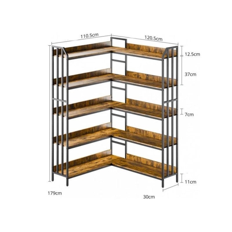 Стелаж PLANT  L-подібний — відкритий LOFT-стелаж для дому