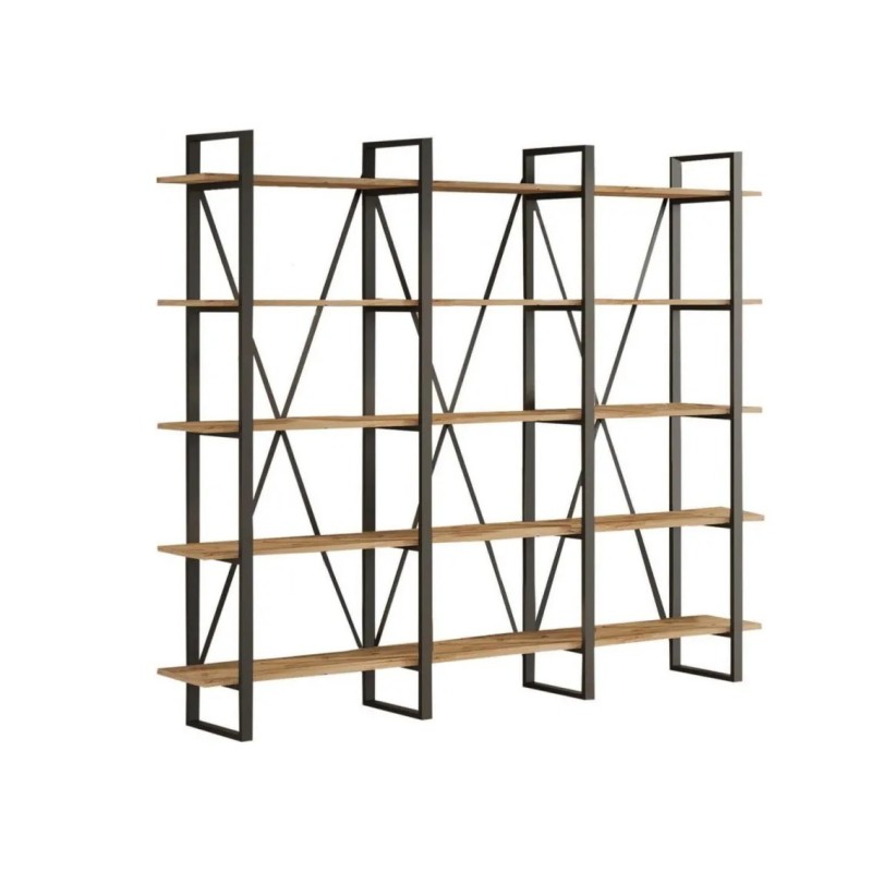 Стелаж Хана Хоум — метал + ДСП (каркас 20×40 мм) в LOFT стилі