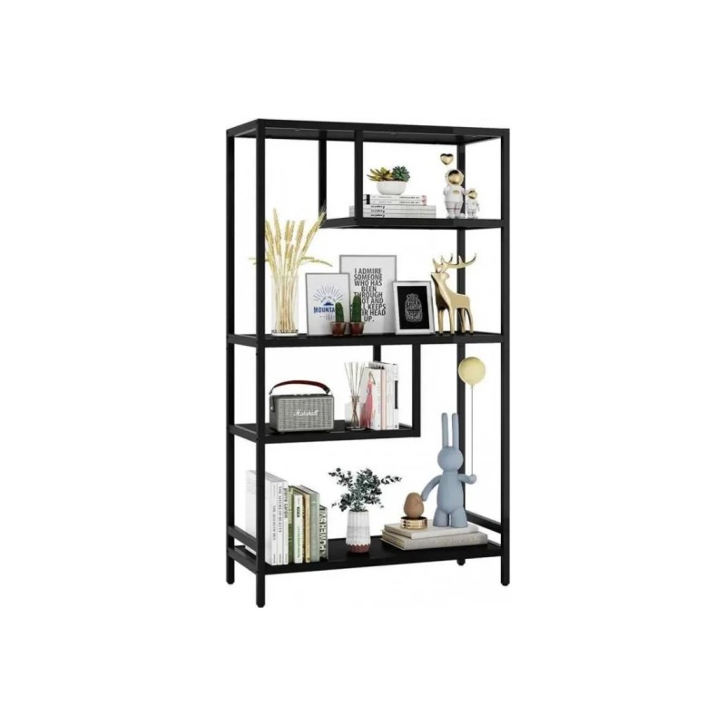 Стелаж з 5 відкритими полицями — металевий каркас, 178×100×33 см