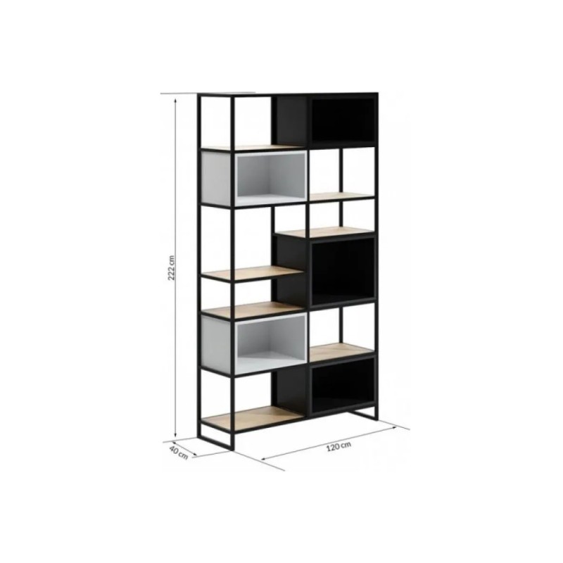 Великий стелаж Rack-195 у стилі Loft — MSMLOFT (2200х1200 мм)