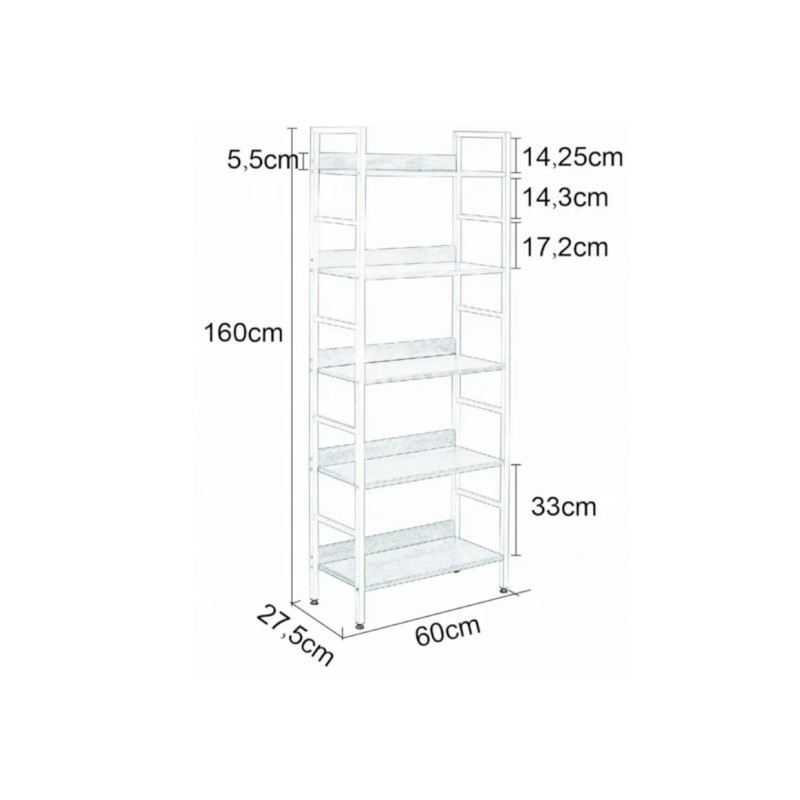 Стелаж високий WOLTU — стильний лофт стелаж з міцним каркасом