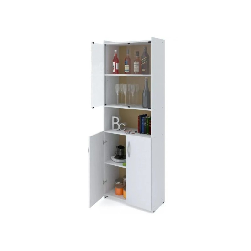 Стелаж Амфора — фасад з дверцятами та відкриті полиці, 180×60×32 см