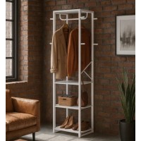 Вішалка для одягу з 4 полицями та 8 гачками