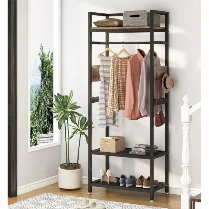 Вішалка-стійка для передпокою з полицями