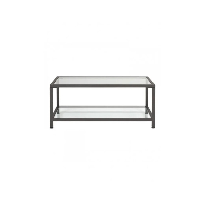 Журнальний столик ЖС 180: скло та металевий каркас