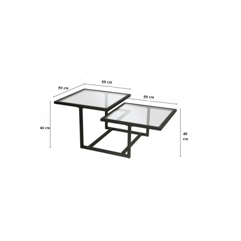 Журнальний столик Cof-tab-122: Прозорий акцент сучасного інтер'єру