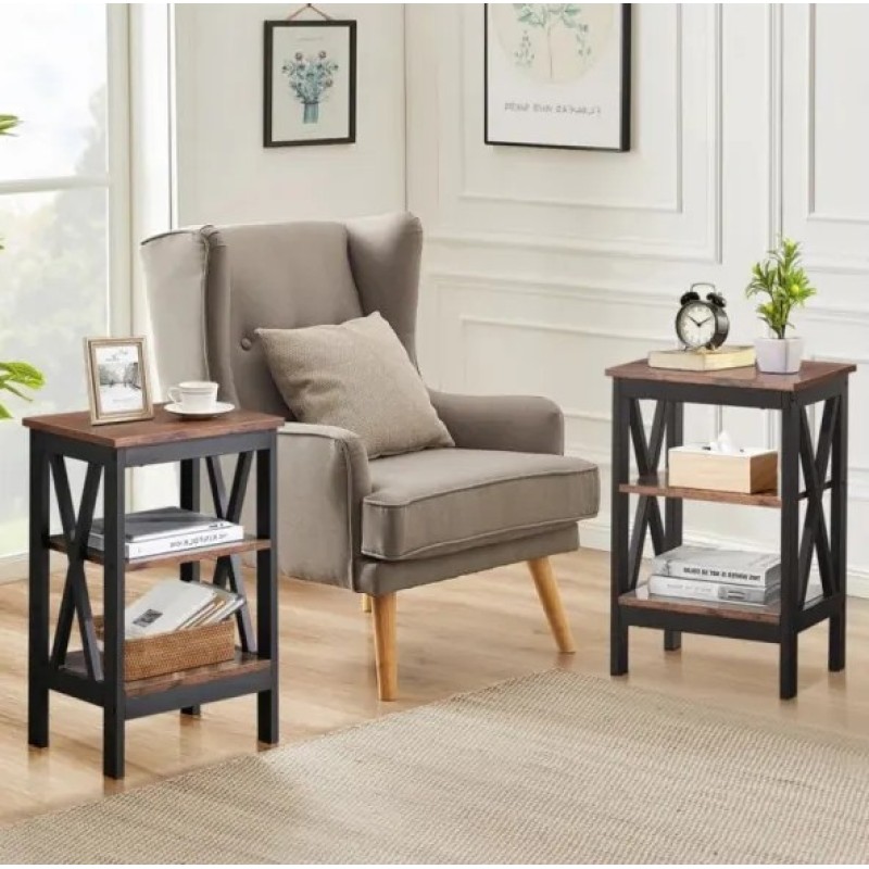 Приставний столик “Alsa” в стилі Лофт (60х40х30 см)