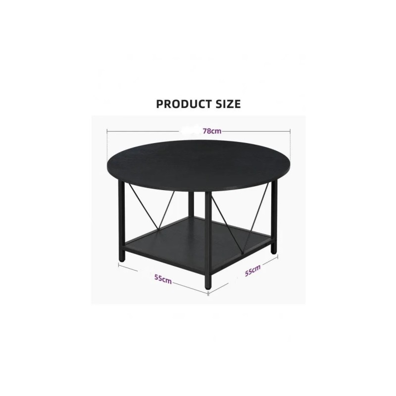 Moasis 2-tier round coffee table