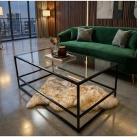 Журнальний столик Aria Glass Metal, чорний