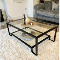 Журнальний столик Hudson Glass, чорний