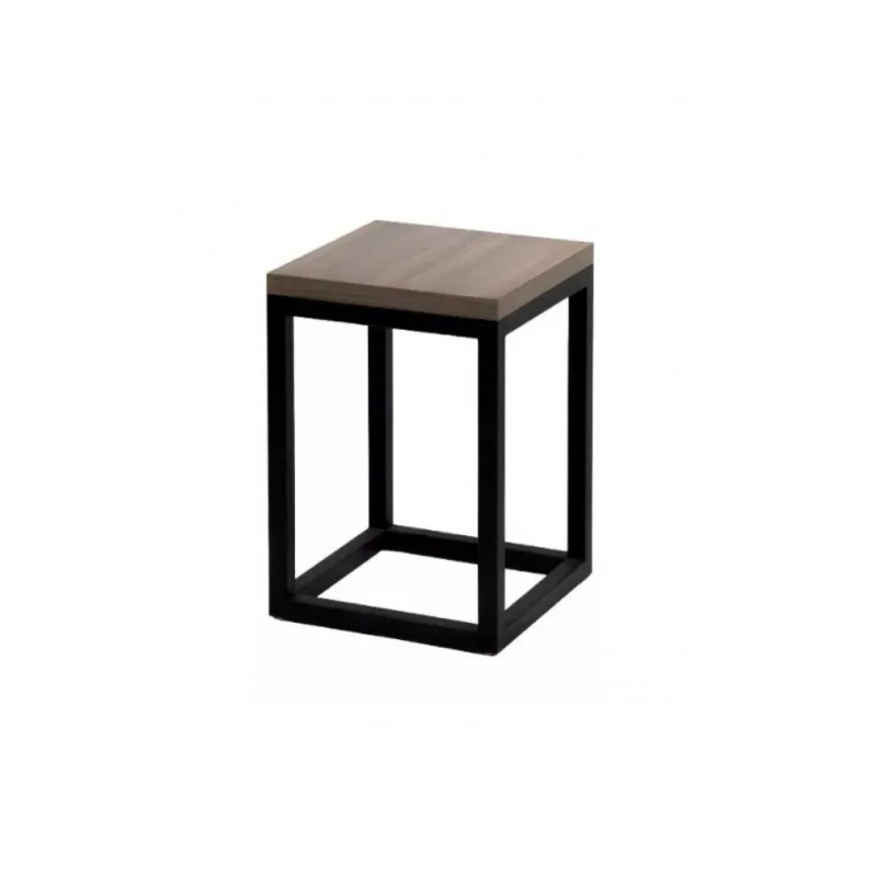 Малий посилений стіл MSMLOFT — 30×30×42,5 см, металевий каркас, ДСП