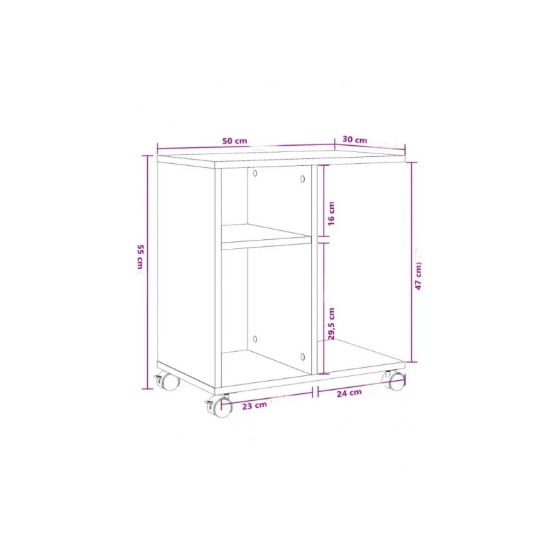 Приставний  столик на колесах