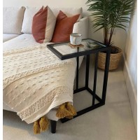 Приставний столик скляний для дивана.