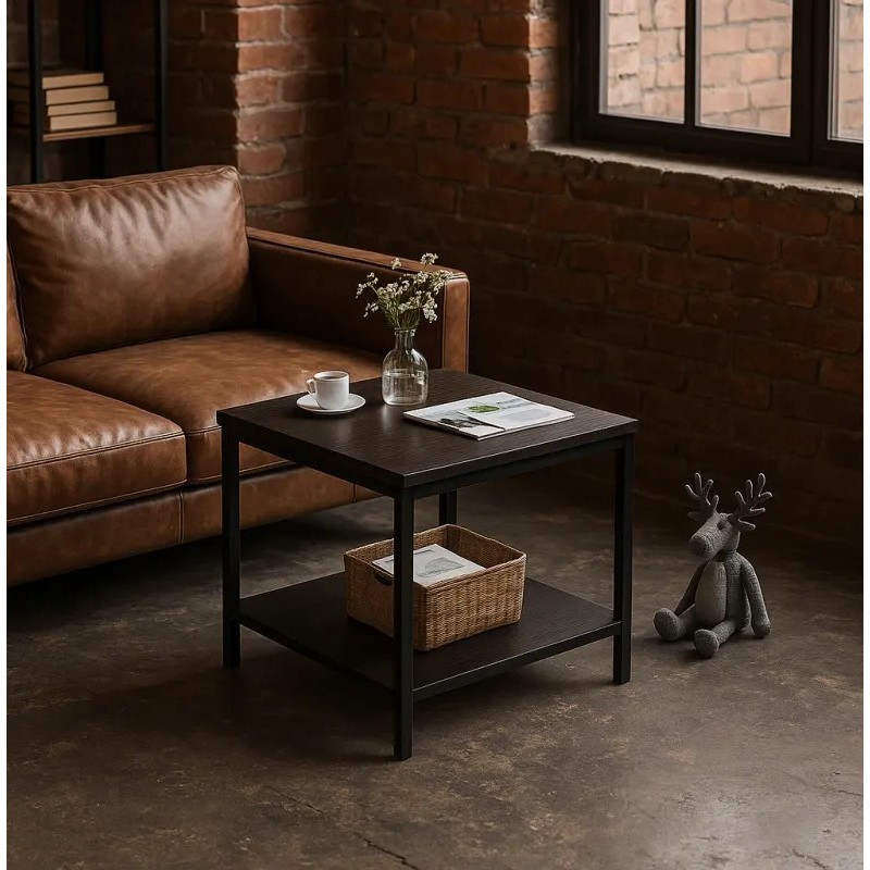 Двоярусний журнальний столик у стилі Лофт від MSM: Компактність та Стиль