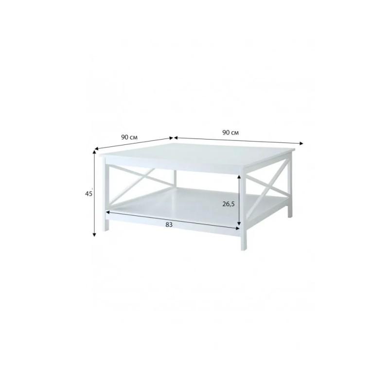 Квадратний Журнальний Столик Darek 88x88 — Лофт та Модерн